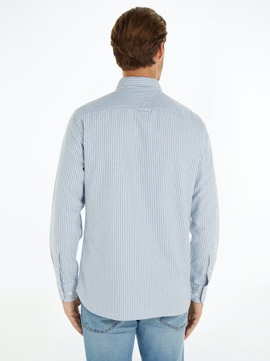 Hemden lange mouw blauw Tommy Hilfiger