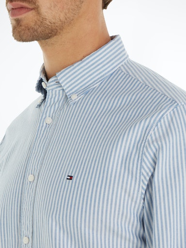 Hemden lange mouw blauw Tommy Hilfiger