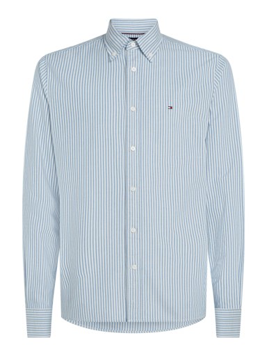 Hemden lange mouw blauw Tommy Hilfiger