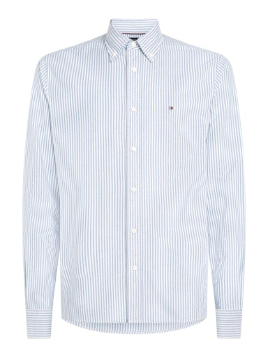 Hemden lange mouw blauw Tommy Hilfiger