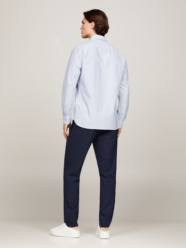 Hemden lange mouw blauw Tommy Hilfiger