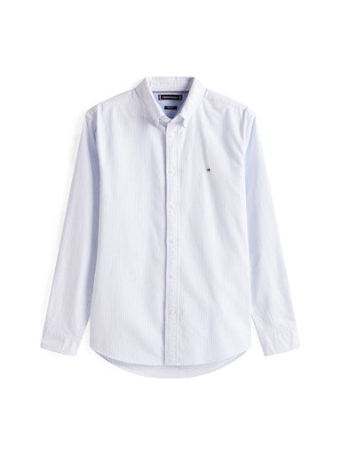 Hemden lange mouw blauw Tommy Hilfiger