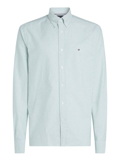 Hemden lange mouw groen Tommy Hilfiger