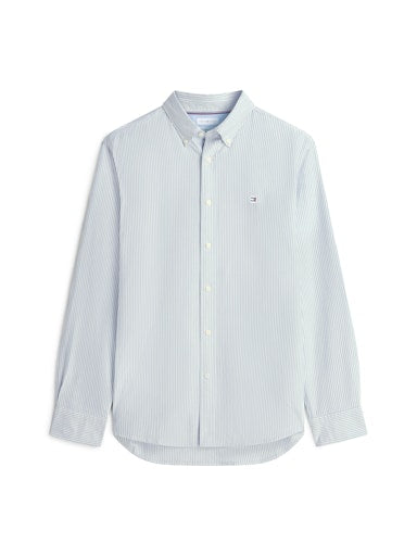 Hemden lange mouw groen Tommy Hilfiger