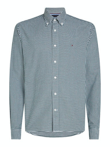 Hemden lange mouw groen Tommy Hilfiger