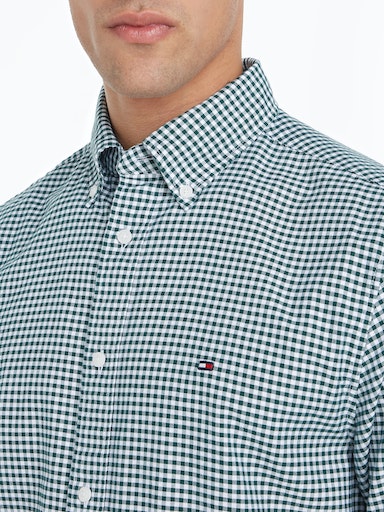 Hemden lange mouw groen Tommy Hilfiger