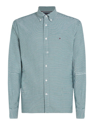 Hemden lange mouw groen Tommy Hilfiger