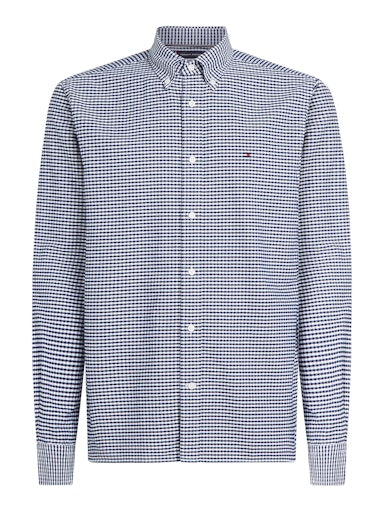 Hemden lange mouw blauw Tommy Hilfiger