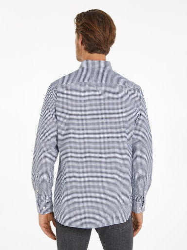 Hemden lange mouw blauw Tommy Hilfiger