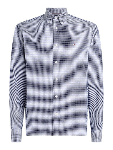 Hemden lange mouw blauw Tommy Hilfiger