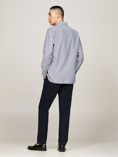 Hemden lange mouw blauw Tommy Hilfiger