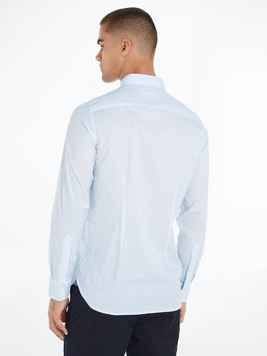 Hemden lange mouw blauw Tommy Hilfiger