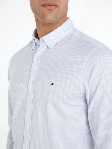 Hemden lange mouw blauw Tommy Hilfiger