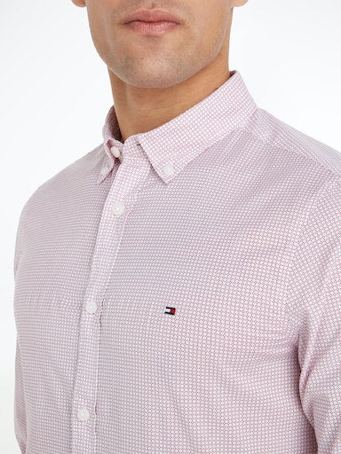 Hemden lange mouw rood Tommy Hilfiger