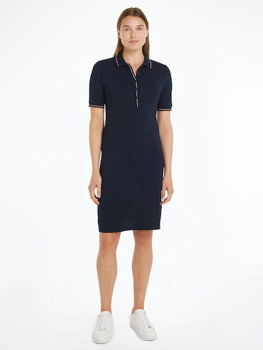 Jurken korte mouw navy Tommy Hilfiger