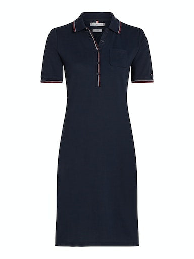 Jurken korte mouw navy Tommy Hilfiger