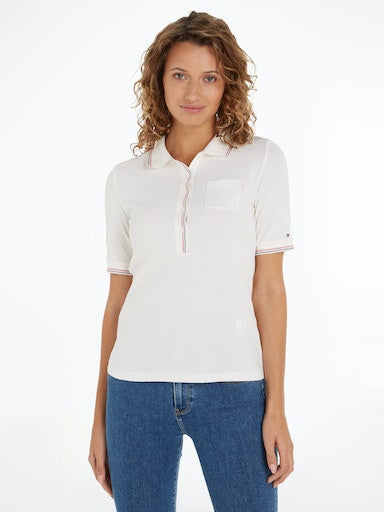 Polo's korte mouw wit Tommy Hilfiger