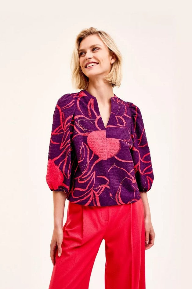 Blouses lange mouw paars CKS