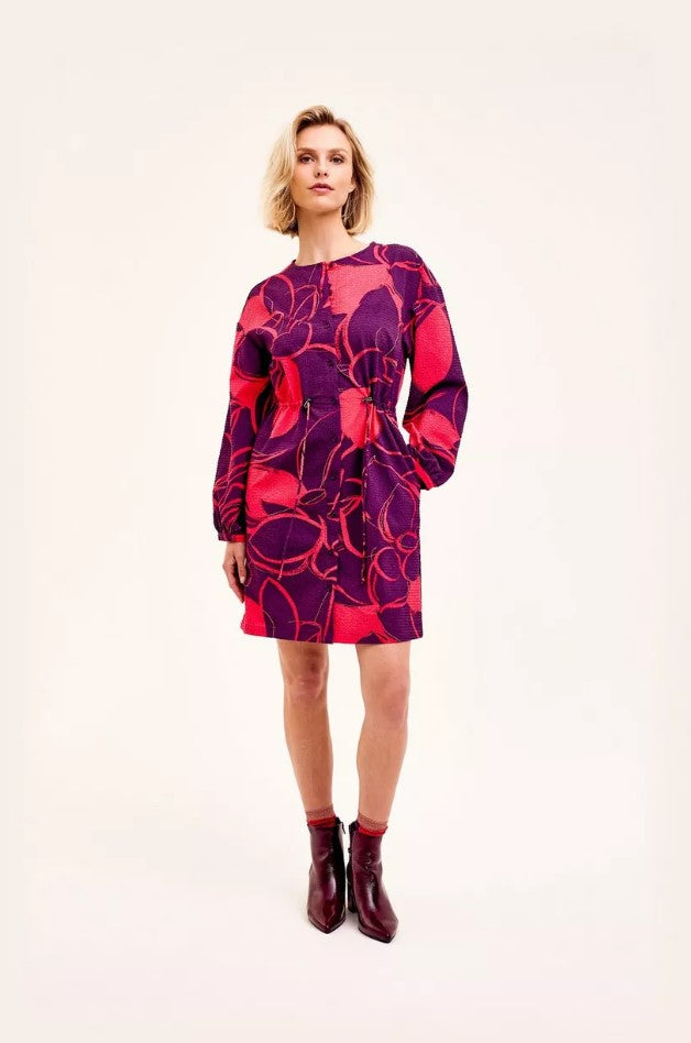 Jurken lange mouw paars CKS