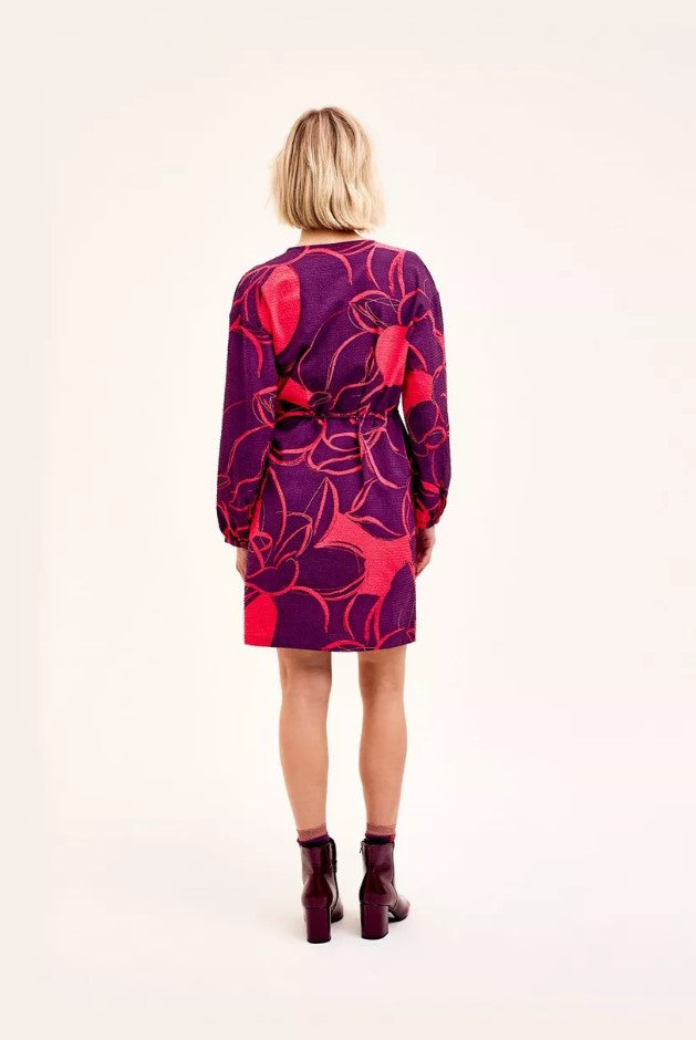 Jurken lange mouw paars CKS