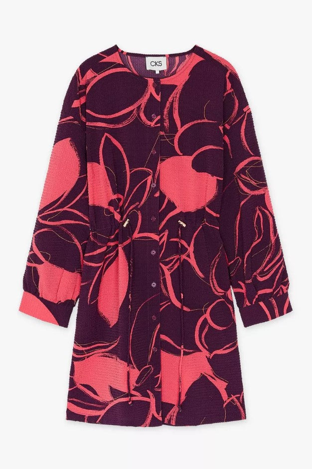 Jurken lange mouw paars CKS