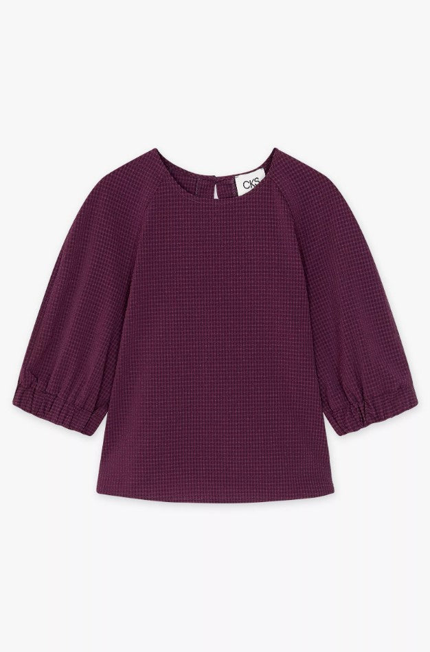 Blouses korte mouw paars CKS