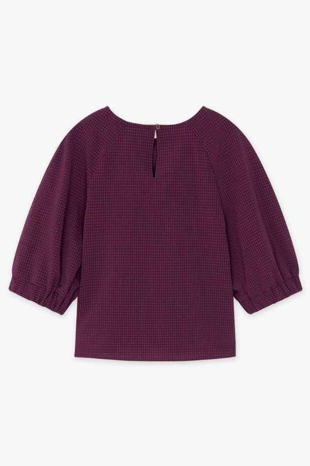 Blouses korte mouw paars CKS