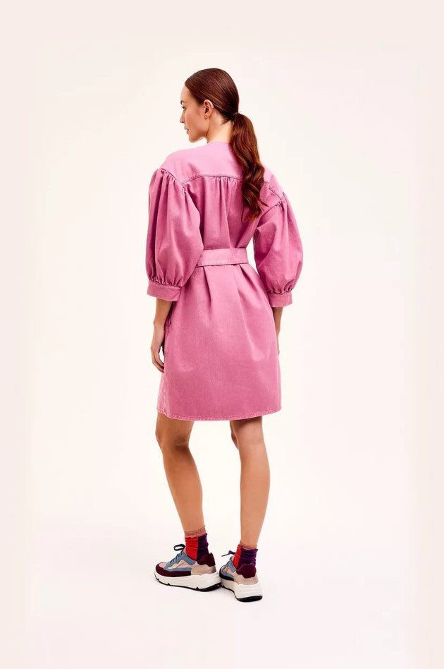 Jurken lange mouw roze CKS