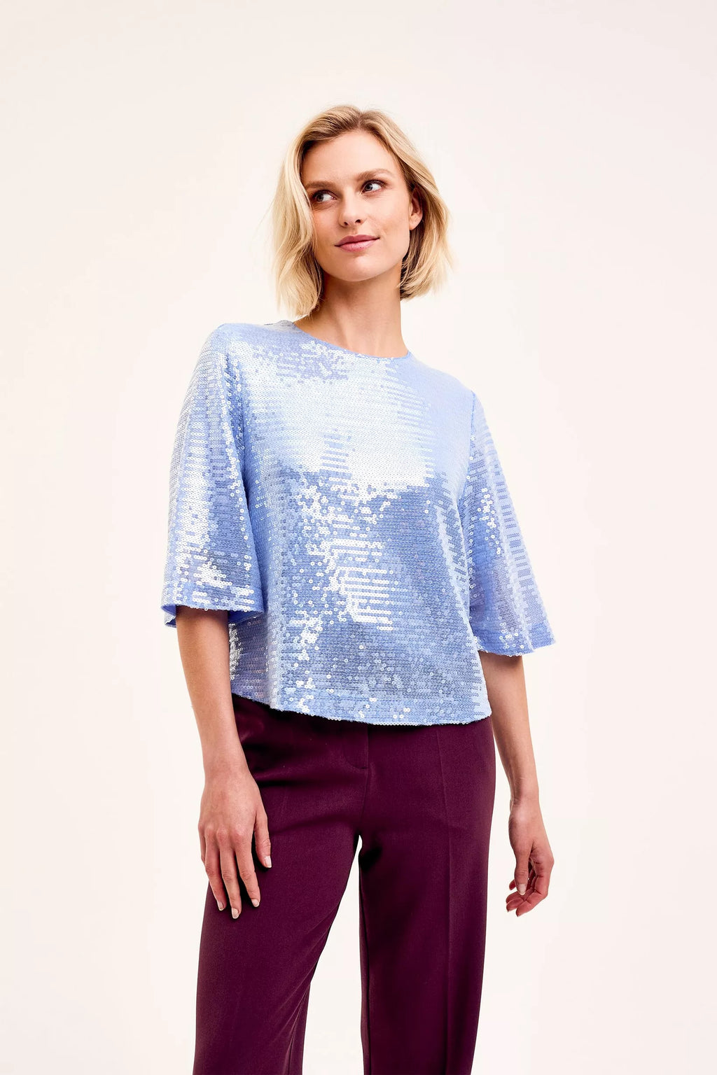 Blouses korte mouw blauw CKS