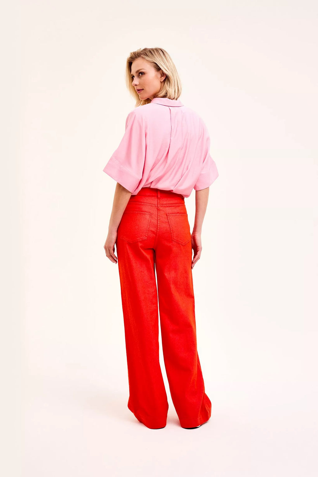 Blouses korte mouw roze CKS