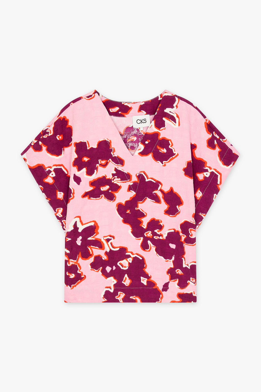 Blouses korte mouw roze CKS