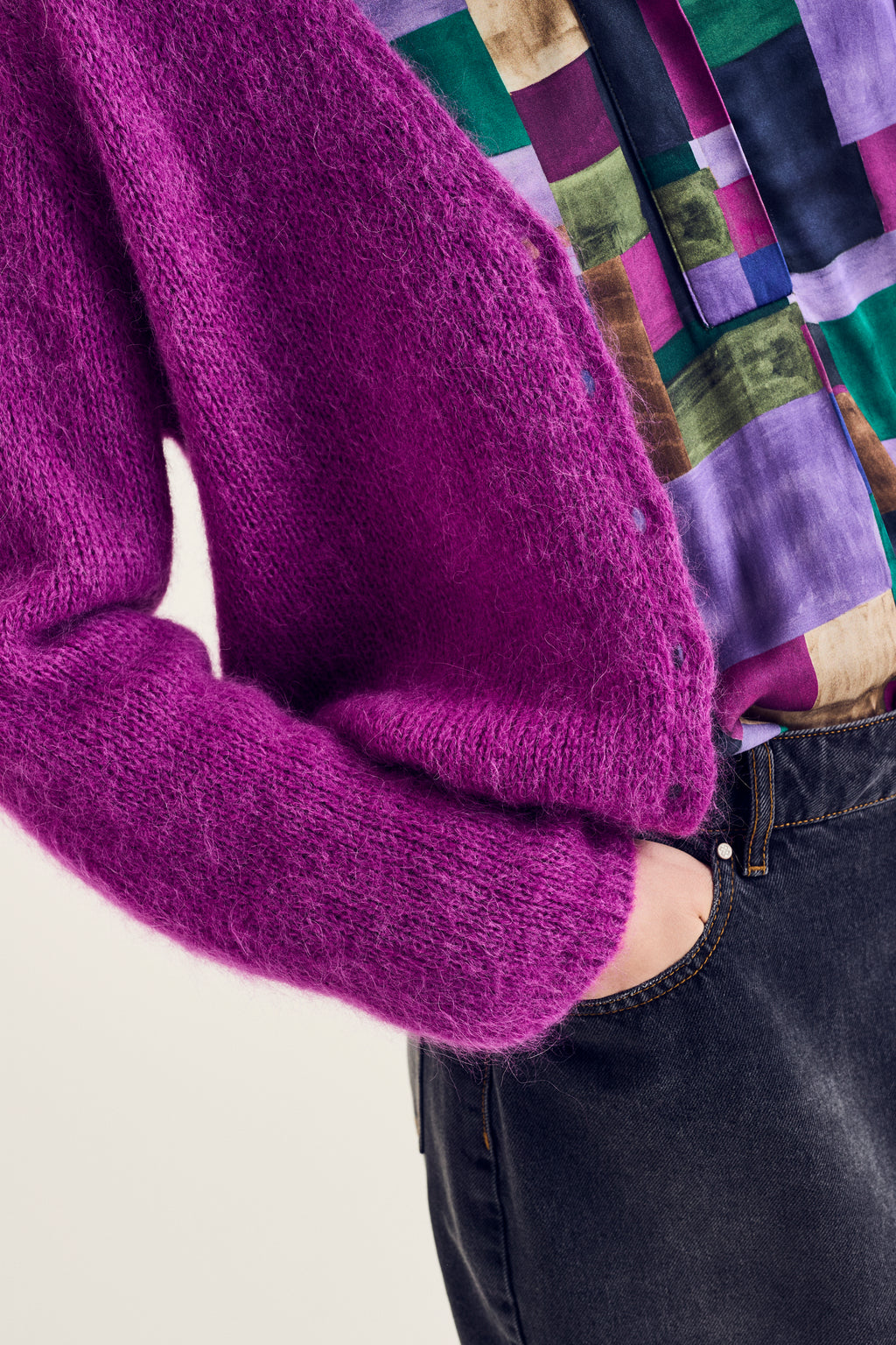 Cardigans paars Terre Bleue