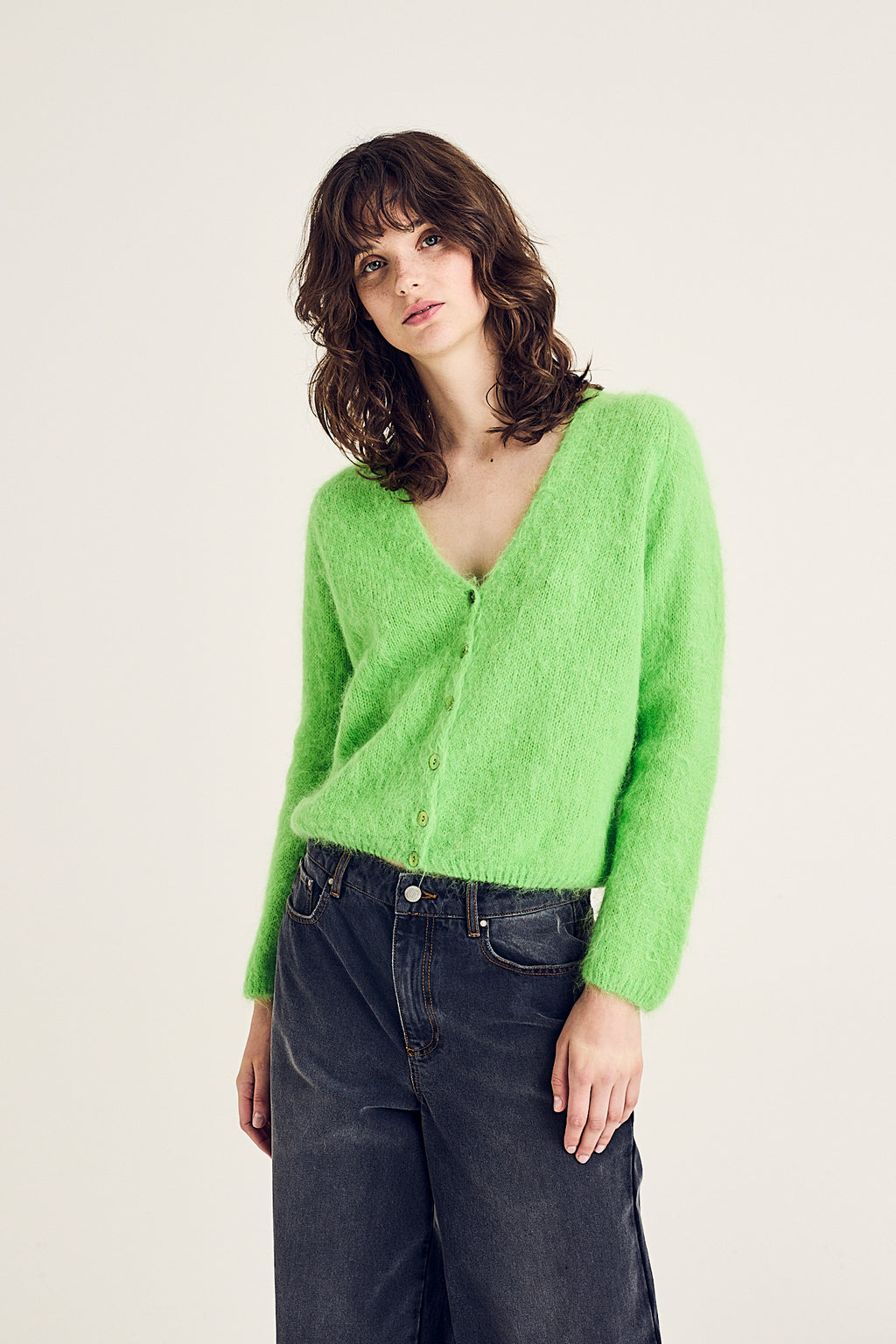 Cardigans groen Terre Bleue