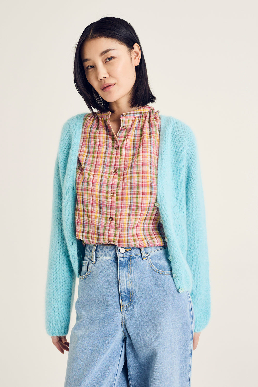 Cardigans blauw Terre Bleue