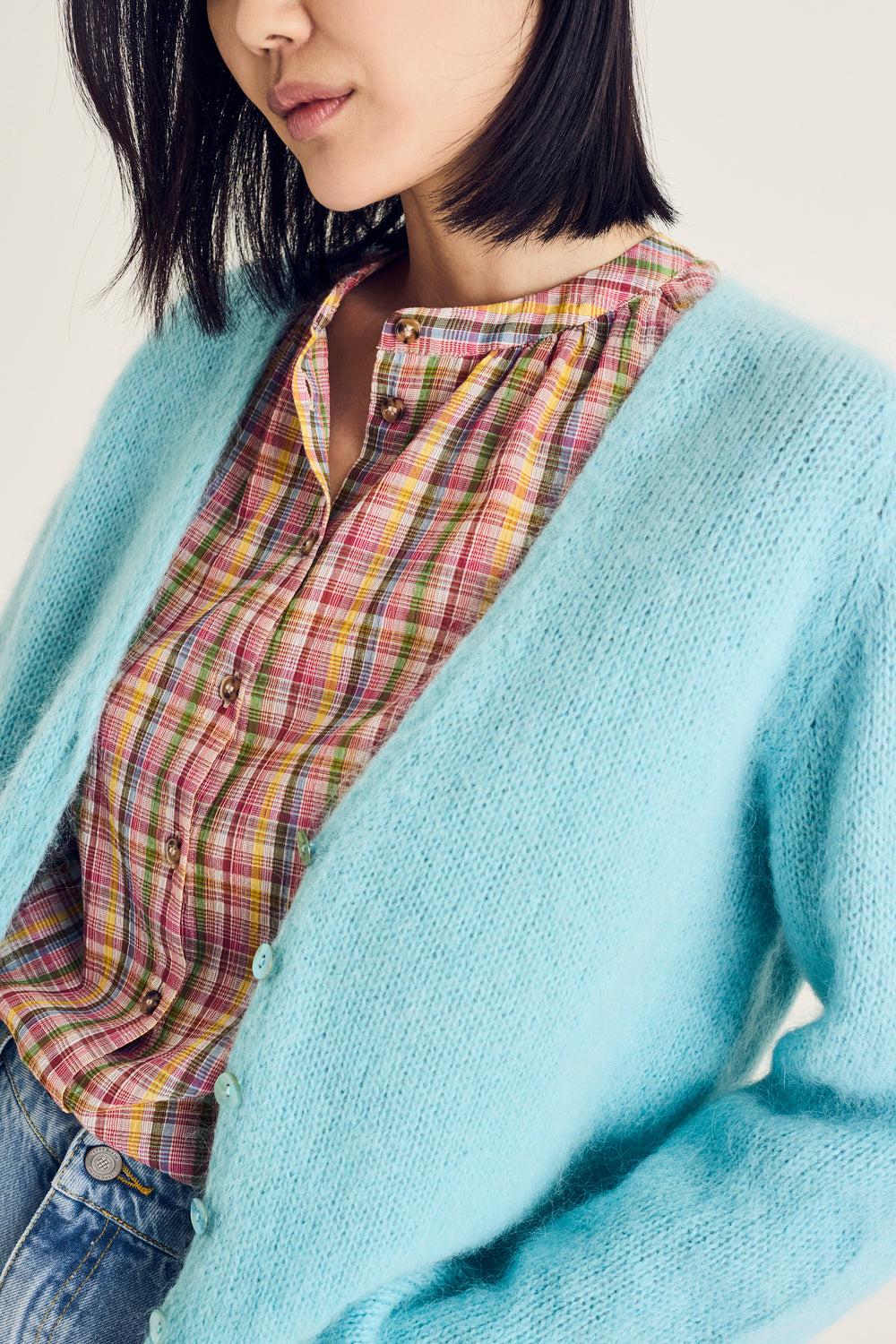 Cardigans blauw Terre Bleue