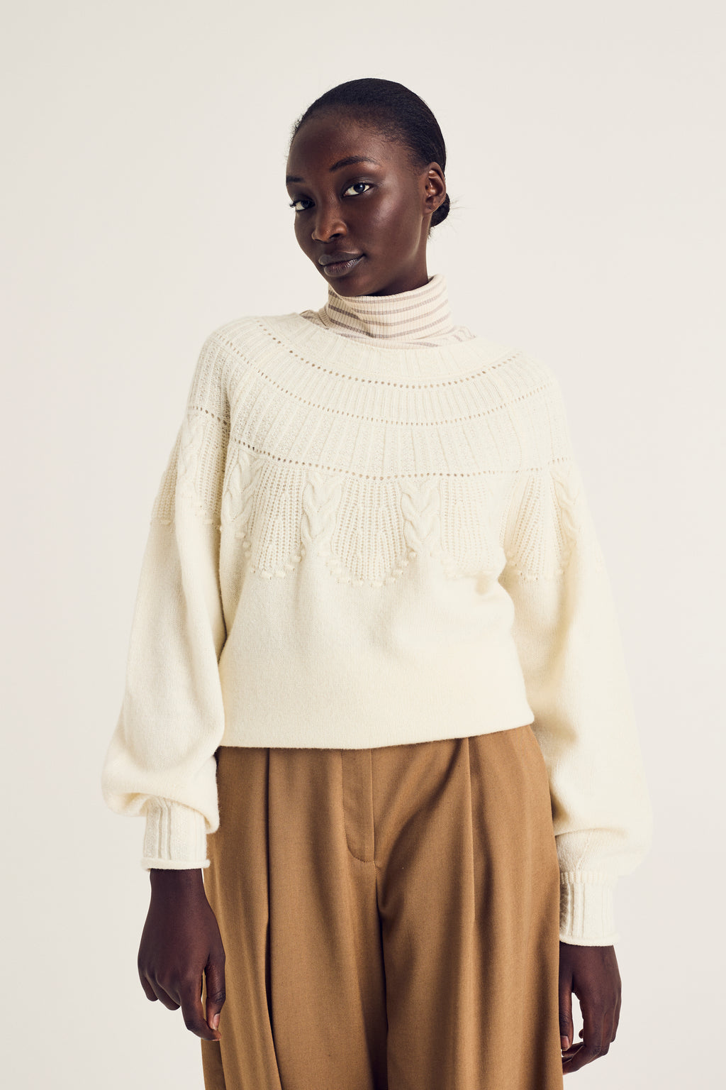 Pulls beige Terre Bleue