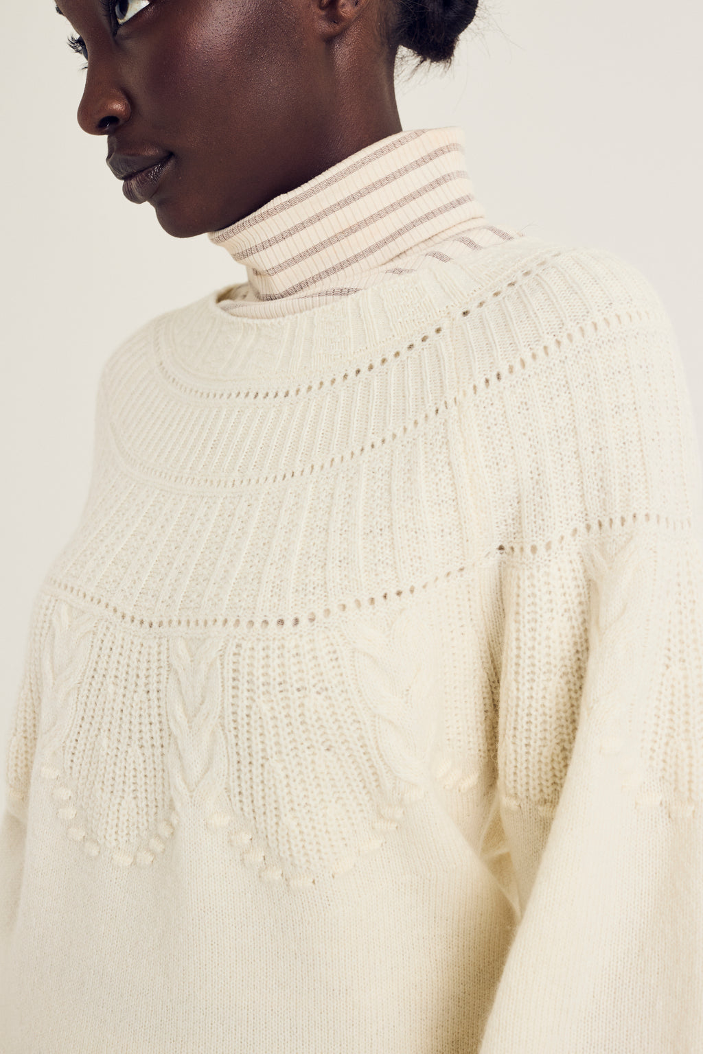 Pulls beige Terre Bleue