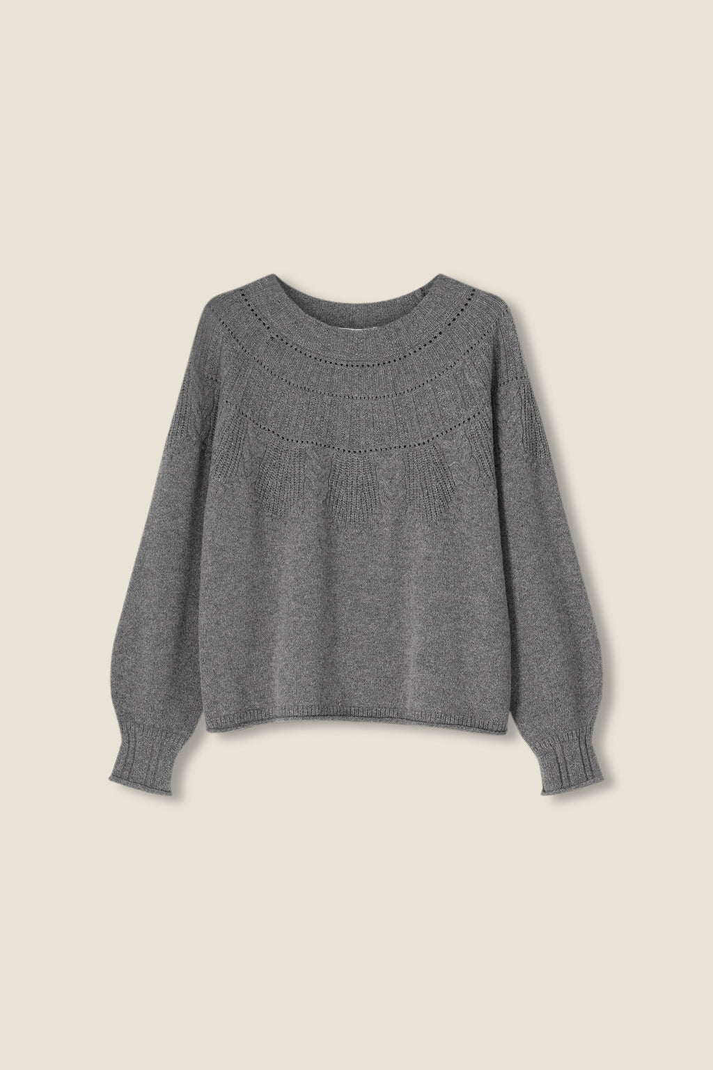 Pulls grijs Terre Bleue
