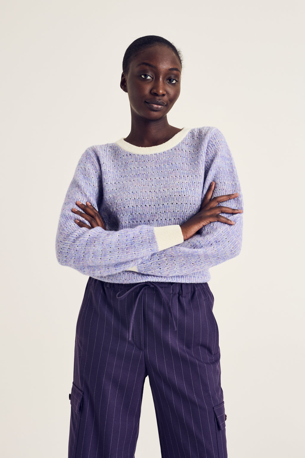 Pulls paars Terre Bleue