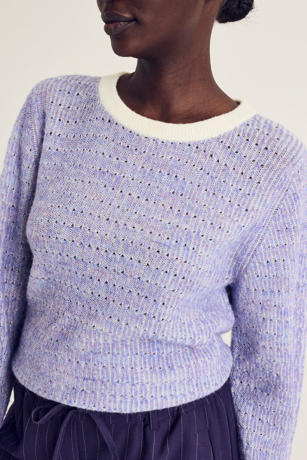 Pulls paars Terre Bleue