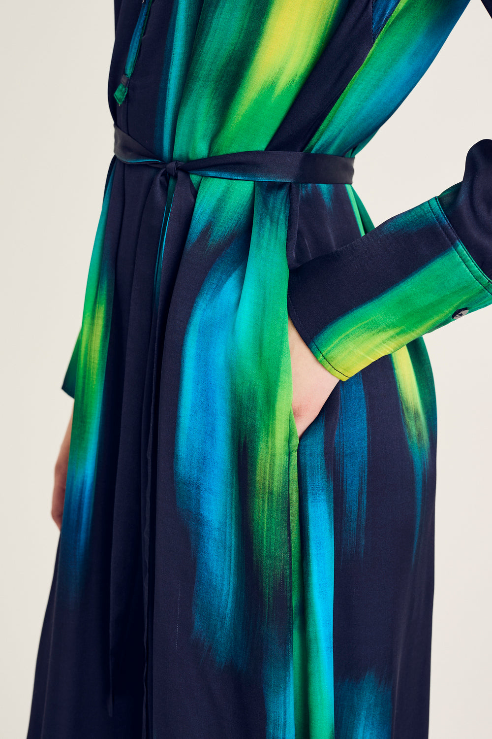Jurken lange mouw navy Terre Bleue