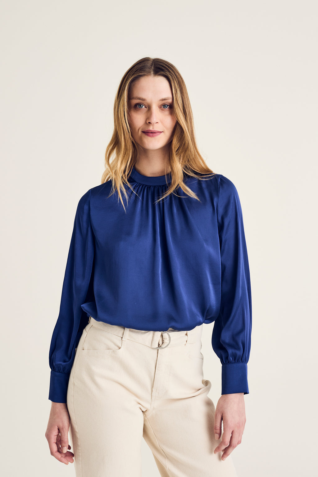 Blouses lange mouw blauw Terre Bleue