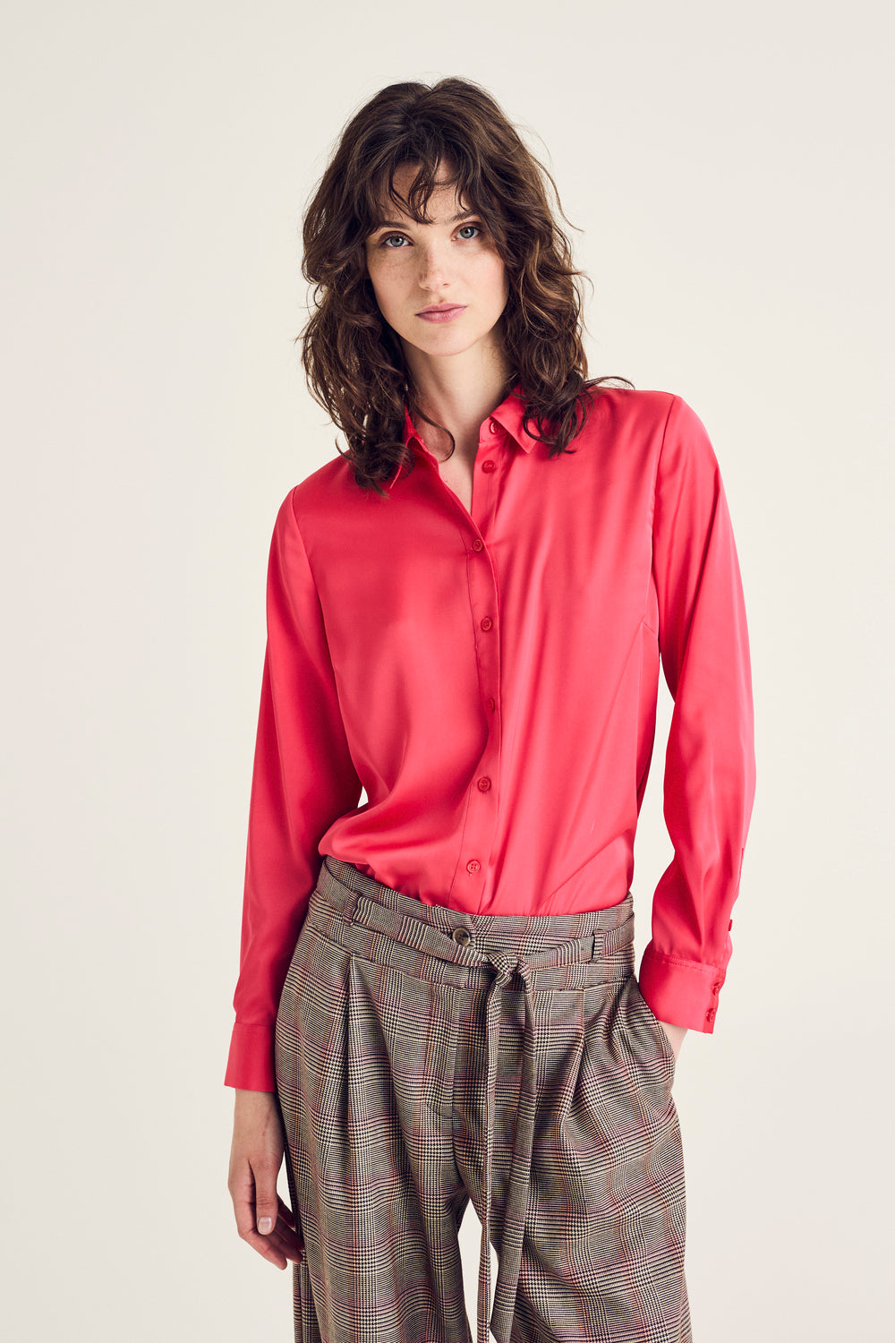 Blouses lange mouw roze Terre Bleue