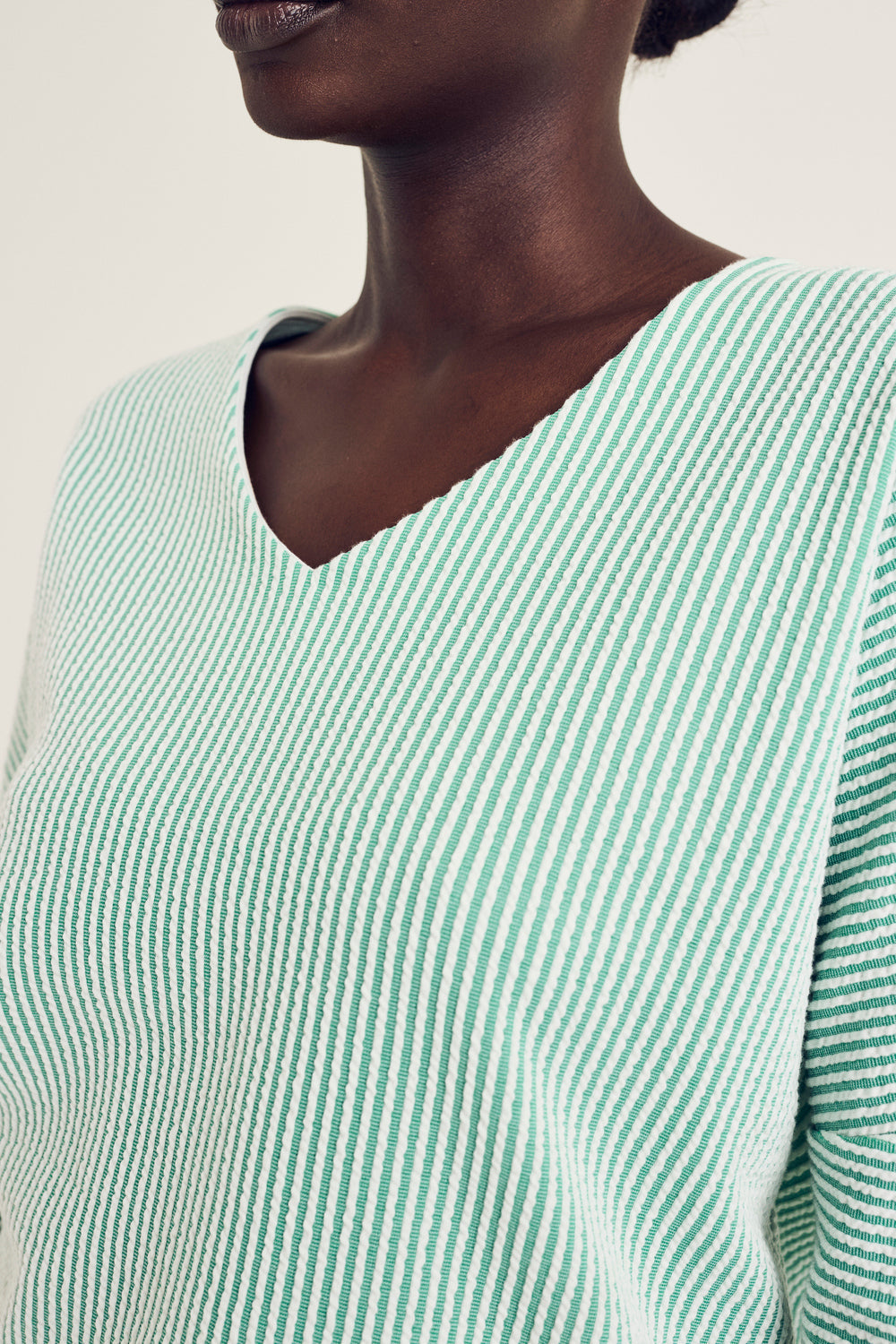 Blouses lange mouw groen Terre Bleue
