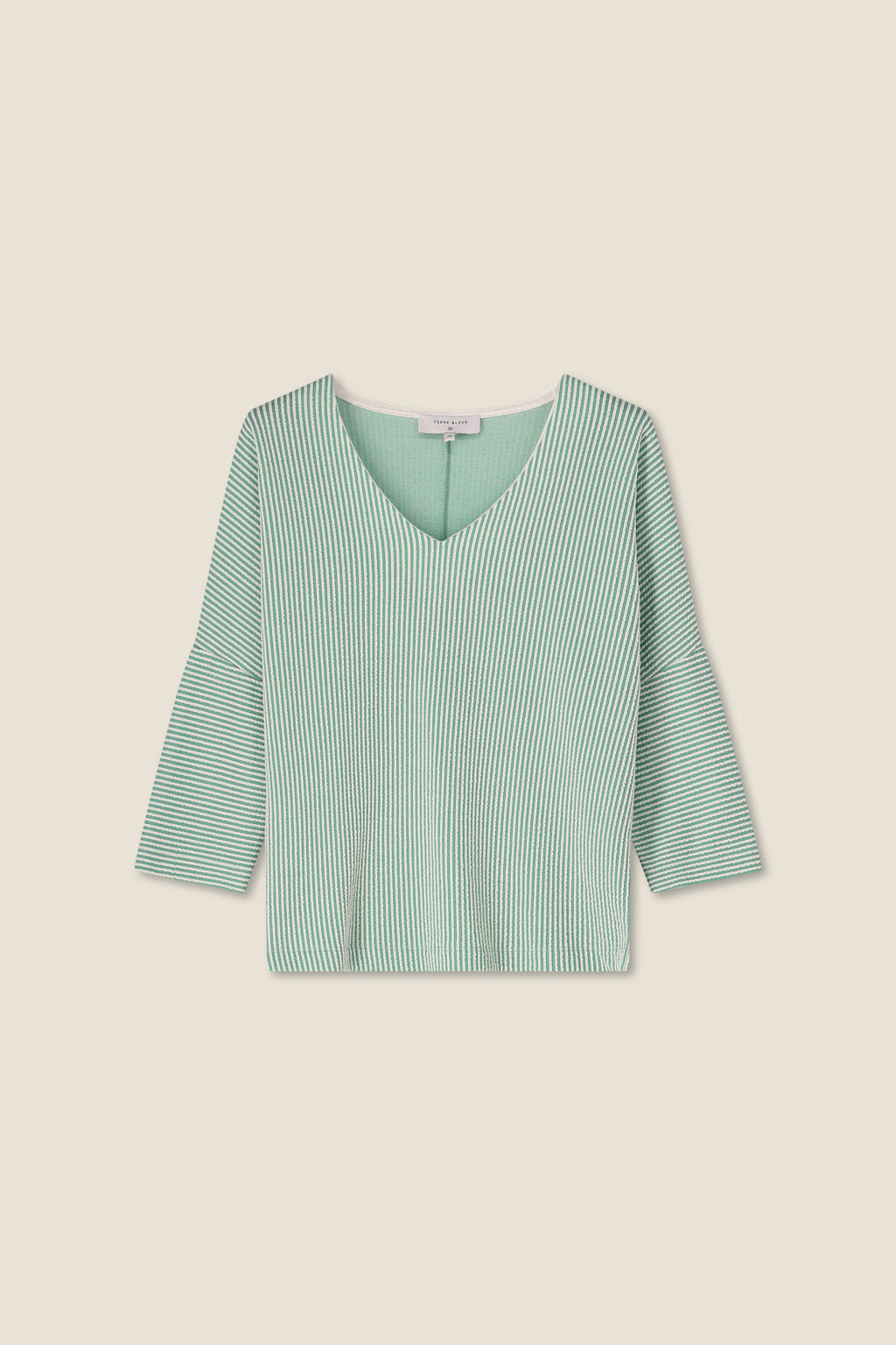 Blouses lange mouw groen Terre Bleue