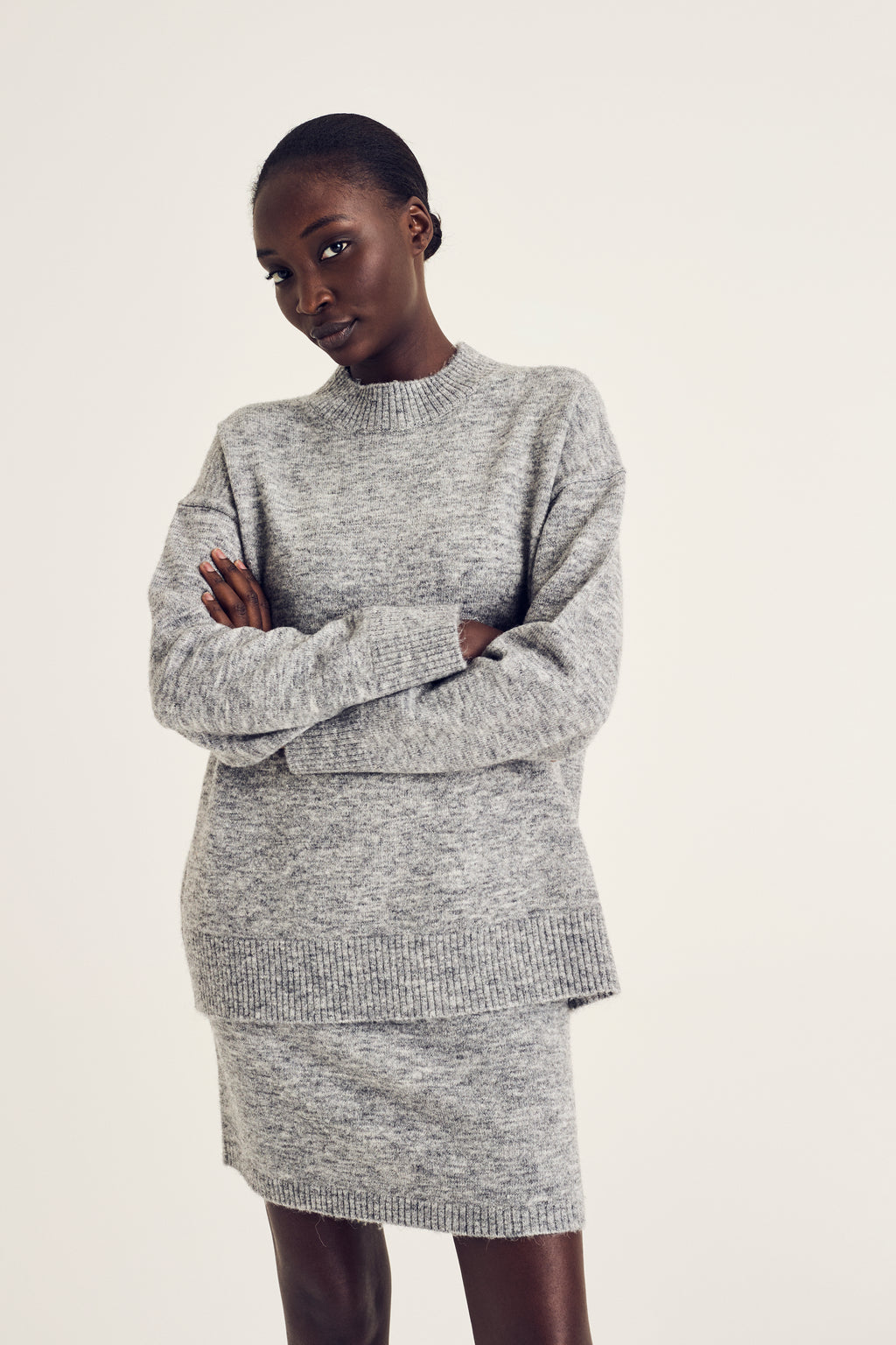 Pulls grijs Terre Bleue