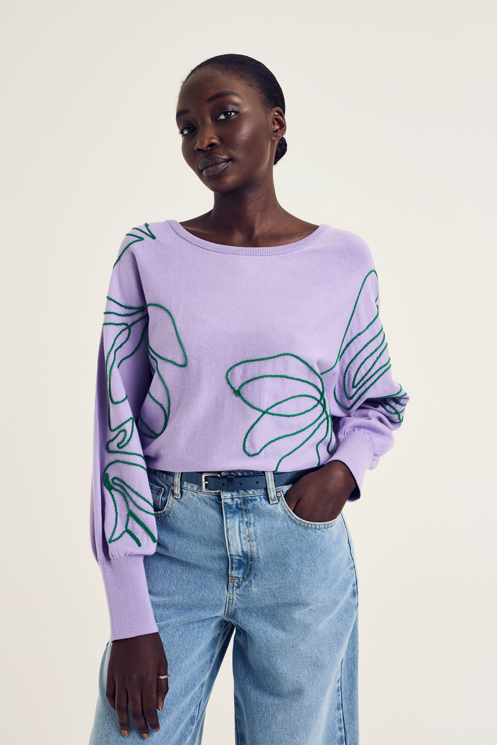 Pulls paars Terre Bleue