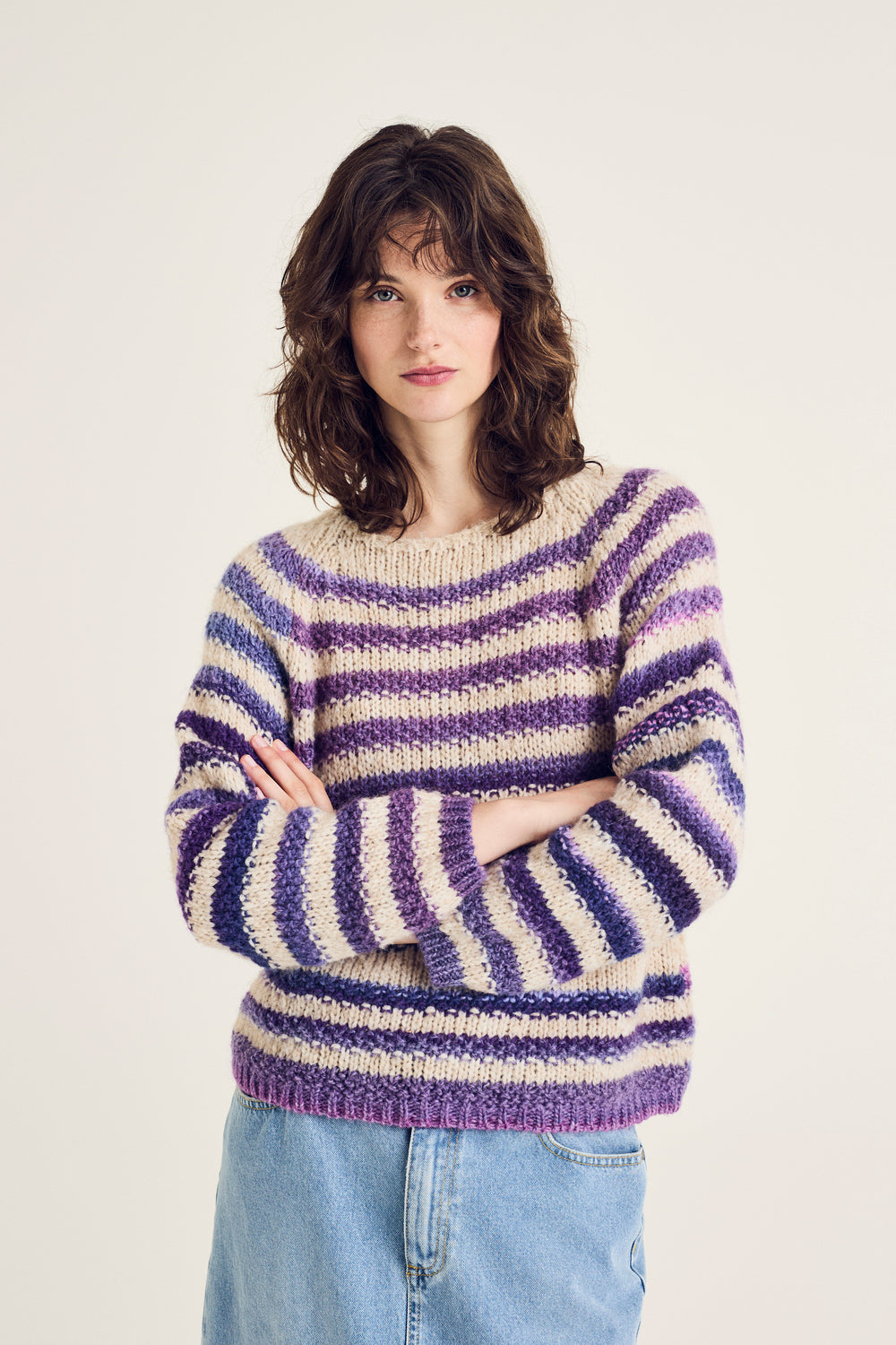 Pulls paars Terre Bleue
