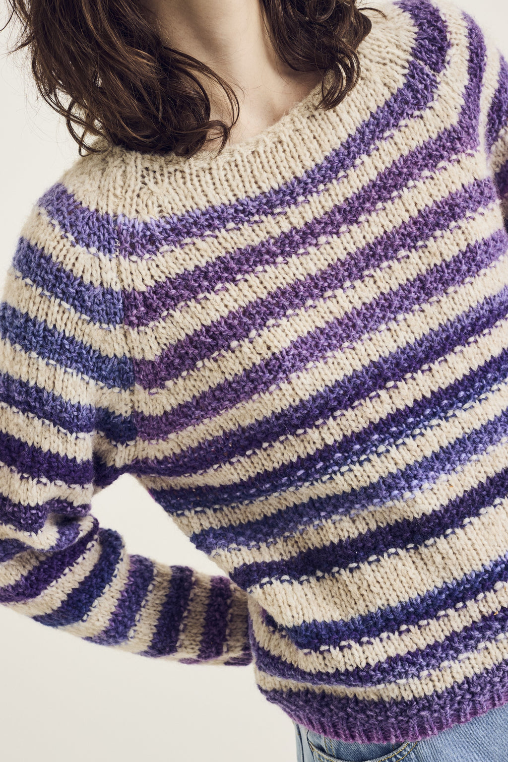 Pulls paars Terre Bleue
