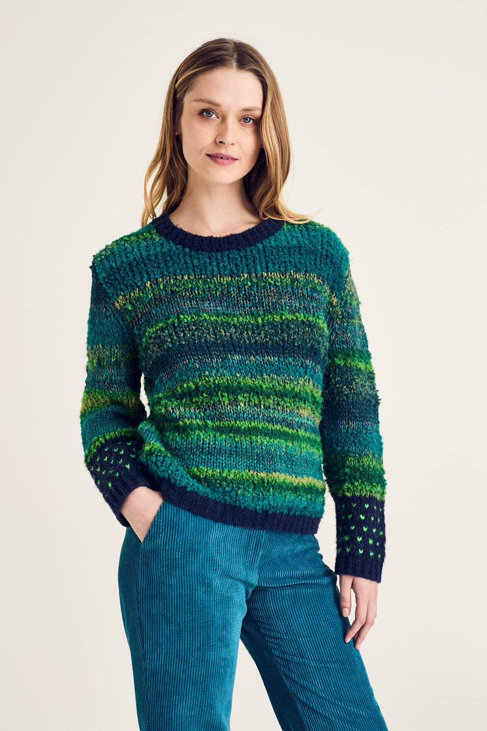 Pulls groen Terre Bleue